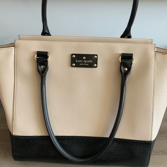 Kate spade two toned leather tote style purse